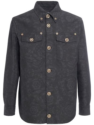 luisa via roma versace barocco|Barocco jacquard cotton overshirt .